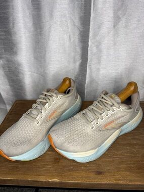 Brooks Glycerin 21 Run Shoes Women’s 9.5 Coconut Aqua Autumn Sunset READ